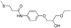 N-[4-(3-ETHOXY-2-HYDROXY-PROPOXY)-PHENYL]-3-METHYLSUFANYL-PROPIONAMIDE 结构式