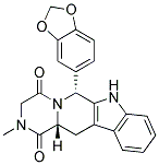 (6R,12AR)-6-BENZO[1,3]DIOXOL-5-YL-2-METHYL-2,3,6,7,12,12A-HEXAHYDRO-PYRAZINO[1',2':1,6]PYRIDO[3,4-B]INDOLE-1,4-DIONE 结构式