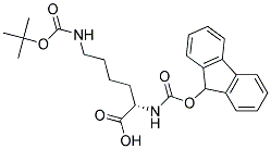 (S)-6-tert-Butoxycarbonylamino-2-(9H-fluoren-9-yloxycarbonylamino)-hexanoic acid 结构式