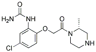 {5-CHLORO-2-[2-((R)-2-METHYL-PIPERAZIN-1-YL)-2-OXO-ETHOXY]-PHENYL}-UREA 结构式