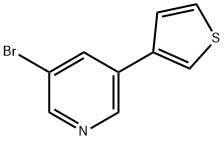 5-(3-噻吩基)-3-溴吡啶 结构式
