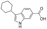 3-环己基-1H-吲哚-6-甲酸 结构式