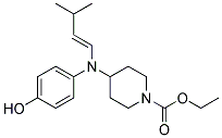 4-[(4-HYDROXY-PHENYL)-((E)-3-METHYL-BUT-1-ENYL)-AMINO]-PIPERIDINE-1-CARBOXYLIC ACID ETHYL ESTER 结构式