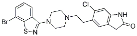 5-{2-[4-(7-Bromo-benzo[d]isothiazol-3-yl)-piperazin-1-yl]-ethyl}-6-chloro-1,3-dihydro-indol-2-one 结构式