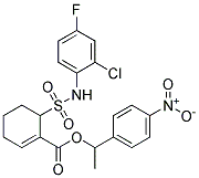 6-(2-CHLORO-4-FLUORO-PHENYLSULFAMOYL)-CYCLOHEX-1-ENECARBOXYLIC ACID 1-(4-NITRO-PHENYL)-ETHYL ESTER 结构式