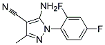 5-AMINO-1-(2,4-DIFLUOROPHENYL)-3-METHYL-1H-PYRAZOLE-4-CARBONITRILE 结构式