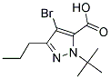 4-BROMO-1-(1,1-DIMETHYLETHYL)-3-PROPYL-1H-PYRAZOLE-5-CARBOXYLIC ACID 结构式