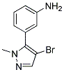 3-(4-BROMO-2-METHYL-2H-PYRAZOL-3-YL)-PHENYLAMINE 结构式
