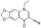 3-cyano-1,4-dihydro-1-ethyl-4-oxo-6,7-methylenedioxyquinoline 结构式