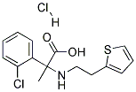 DL-Methyl-Alpha-(2-Thienylethamino)(2-Chlorophenyl)Acetate Hydrochloride 结构式