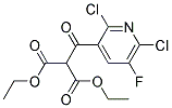 Ethyl-3-(2,6-Dichloro-5-Fluoro-3-Pyridyl)-2-Ethoxycarbonyl-3-Oxopropionate 结构式