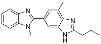 4-Methyl-6-(1-MethylBenzimidazol-2-Yl)-2-PropylBenzimidazole 结构式