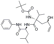 (R,S)-N-T-BOC-ALPHA-(2-HYDROXY-3-BUTENYL)-L-VALINYL-L-LEUCINYL ANILIDE 结构式