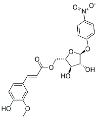 P-NITROPHENYL-5-O-TRANS-FERULOYL-ALPHA-L-ARABINOFURANOSIDE 结构式