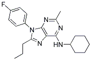 N-CYCLOHEXYL-9-(4-FLUOROPHENYL)-2-METHYL-8-PROPYL-9H-PURIN-6-AMINE 结构式