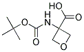 N-Boc-3-aminooxetane-3-carboxylic acid 结构式