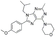 9-ISOBUTYL-8-(4-METHOXYPHENYL)-2-METHYL-6-MORPHOLINO-9H-PURINE 结构式