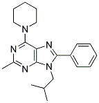 9-ISOBUTYL-2-METHYL-8-PHENYL-6-(PIPERIDIN-1-YL)-9H-PURINE 结构式