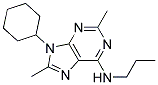 9-CYCLOHEXYL-2,8-DIMETHYL-N-PROPYL-9H-PURIN-6-AMINE 结构式