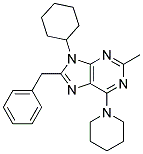 8-BENZYL-9-CYCLOHEXYL-2-METHYL-6-(PIPERIDIN-1-YL)-9H-PURINE 结构式