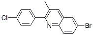 6-BROMO-2-(4-CHLOROPHENYL)-3-METHYLQUINOLINE- 结构式