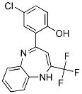 4-CHLORO-2-[2-TRIFLUOROMETHYL-1H-1,5-BENZODIAZEPIN-4-YL]PHENOL 结构式