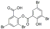 3,5-DIBROMOSALICYLIC ACID, (3,5-DIBROMO-2-HYDROXY BENZOIC ACID) 结构式