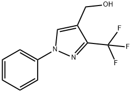 (1-苯基-3-三氟甲基-1H-吡唑-4-基)甲醇 结构式
