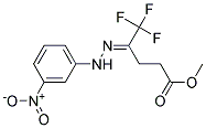 (E)-METHYL 5,5,5-TRIFLUORO-4-(2-(3-NITROPHENYL)HYDRAZONO)PENTANOATE 结构式
