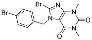 8-BROMO-7-(4-BROMOBENZYL)-1,3-DIMETHYL-2,3,6,7-TETRAHYDRO-1H-PURINE-2,6-DIONE, TECH 结构式