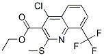 ETHYL 4-CHLORO-2-(METHYLTHIO)-8-(TRIFLUOROMETHYL)QUINOLINE-3-CARBOXYLATE, TECH 结构式