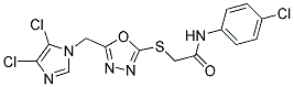 N1-(4-CHLOROPHENYL)-2-({5-[(4,5-DICHLORO-1H-IMIDAZOL-1-YL)METHYL]-1,3,4-OXA DIAZOL-2-YL}THIO)ACETAMIDE 结构式