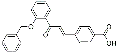 4-{3-[2-(Benzyloxy)phenyl]-3-oxoprop-1-enyl}benzoic acid 结构式