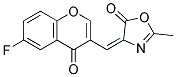 (4E)-4-[(6-Fluoro-4-oxo-4H-chromen-3-yl)methylene]-2-methyl-1,3-oxazol-5(4H)-one 结构式