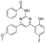 N-[4-(5-FLUORO-2-HYDROXYPHENYL)-6-(4-METHOXYPHENYL)PYRIMIDIN-2-YL]BENZAMIDE 结构式