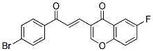 3-[(E)-3-(4-Bromophenyl)-3-oxopropenyl]-6-fluoro-chromen-4-one 结构式