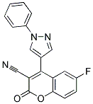 6-FLUORO-2-OXO-4-(1-PHENYL-1H-PYRAZOL-4-YL)-2H-CHROMENE-3-CARBONITRILE 结构式