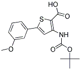 3-tert-Butoxycarbonylamino-5-(3-methoxyphenyl)thiophene-2-carboxylic acid 结构式