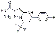 5-(4-FLUORO-PHENYL)-7-TRIFLUOROMETHYL-4,5,6,7-TETRAHYDRO-PYRAZOLO[1,5- A ]PYRIMIDINE-2-CARBOXYLIC ACID HYDRAZIDE 结构式