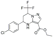 5-(4-CHLORO-PHENYL)-7-TRIFLUOROMETHYL-4,5,6,7-TETRAHYDRO-PYRAZOLO[1,5- A ]PYRIMIDINE-3-CARBOXYLIC ACID ETHYL ESTER 结构式