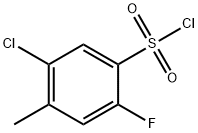 5-CHLORO-2-FLUORO-4-METHYLBENZENESULFONYL CHLORIDE 结构式