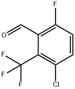 3-CHLORO-6-FLUORO-2-(TRIFLUOROMETHYL)BENZALDEHYDE 结构式