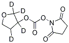 CARBONIC ACID 2,5-DIOXO-PYRROLIDIN-1-YL ESTER TETRAHYDRO-FURAN-D4-3-YL ESTER 结构式