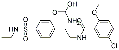 Ethyl 4-[2-(5-chloro-2-methoxybenzamido)ethyl]benzene sulfonamide carbamate 结构式