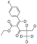 ETHYL 3-(4-FLUOROPHENYL)-2-(2-METHYLPROPIONYL)PROPENOATE-D6 结构式