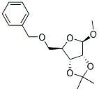 METHYL 2,3-O-ISOPROPYLIDENE-5-O-BENZYL-B-D-RIBOFURANOSIDE 结构式