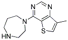 7-METHYL-4-HOMOPIPERAZINOTHIENO[3,2-D]PYRIMIDINE 结构式