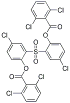 4-CHLORO-2-({5-CHLORO-2-[(2,6-DICHLOROBENZOYL)OXY]PHENYL}SULPHONYL)PHENYL 2,6-DICHLOROBENZOATE 结构式