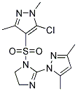 5-CHLORO-4-{[2-(3,5-DIMETHYL-1H-PYRAZOL-1-YL)-4,5-DIHYDRO-1H-IMIDAZOL-1-YL]SULPHONYL}-1,3-DIMETHYL-1H-PYRAZOLE 结构式