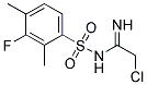 N1-(2-CHLOROETHANIMIDOYL)-3-FLUORO-2,4-DIMETHYLBENZENE-1-SULPHONAMIDE 结构式